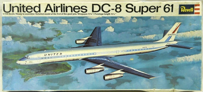 Revell 1/144 Douglas DC-8 Super 61 United Airlines, H270 plastic model kit